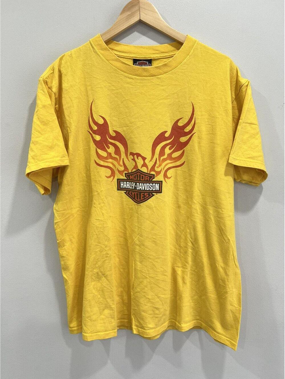 Vintage Harley Davidson Flames Tee shirt y2k